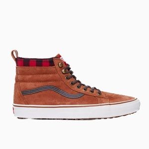 VANS Sk8-Hi MTE Glazed Ginger Flannel Sneakers